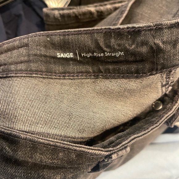 AG denim Women's Saige High Waist Straight Leg Faded Black Jean Size 29 - Picture 5 of 5